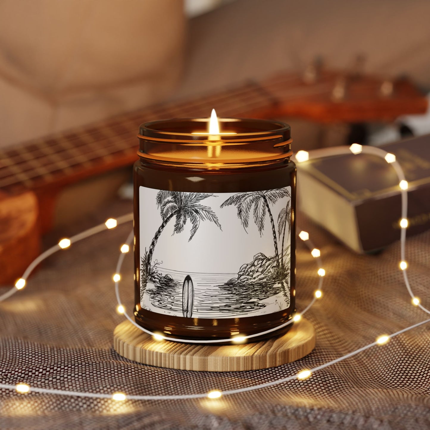 Scented Soy Candle (Multi-Size, Amber Jar)