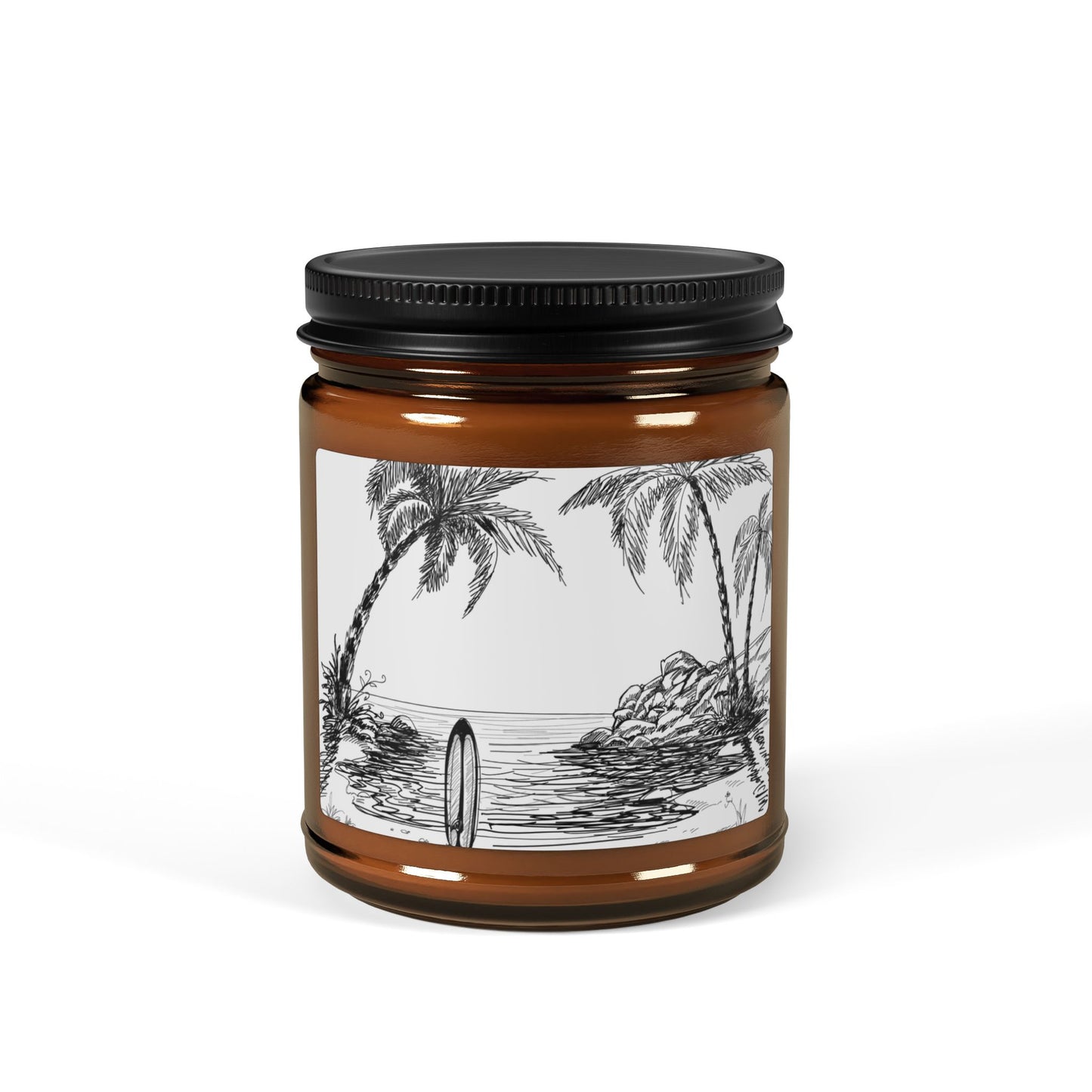 Scented Soy Candle (Multi-Size, Amber Jar)