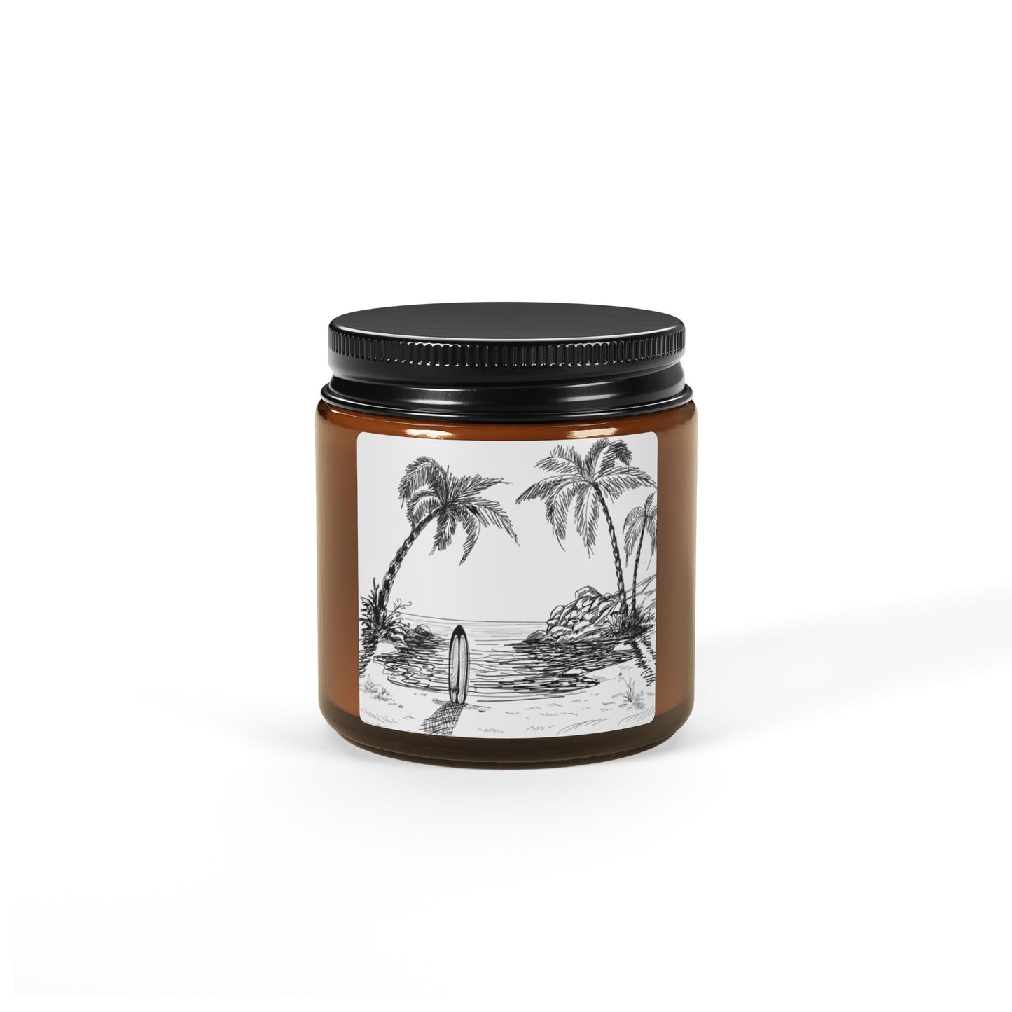 Scented Soy Candle (Multi-Size, Amber Jar)